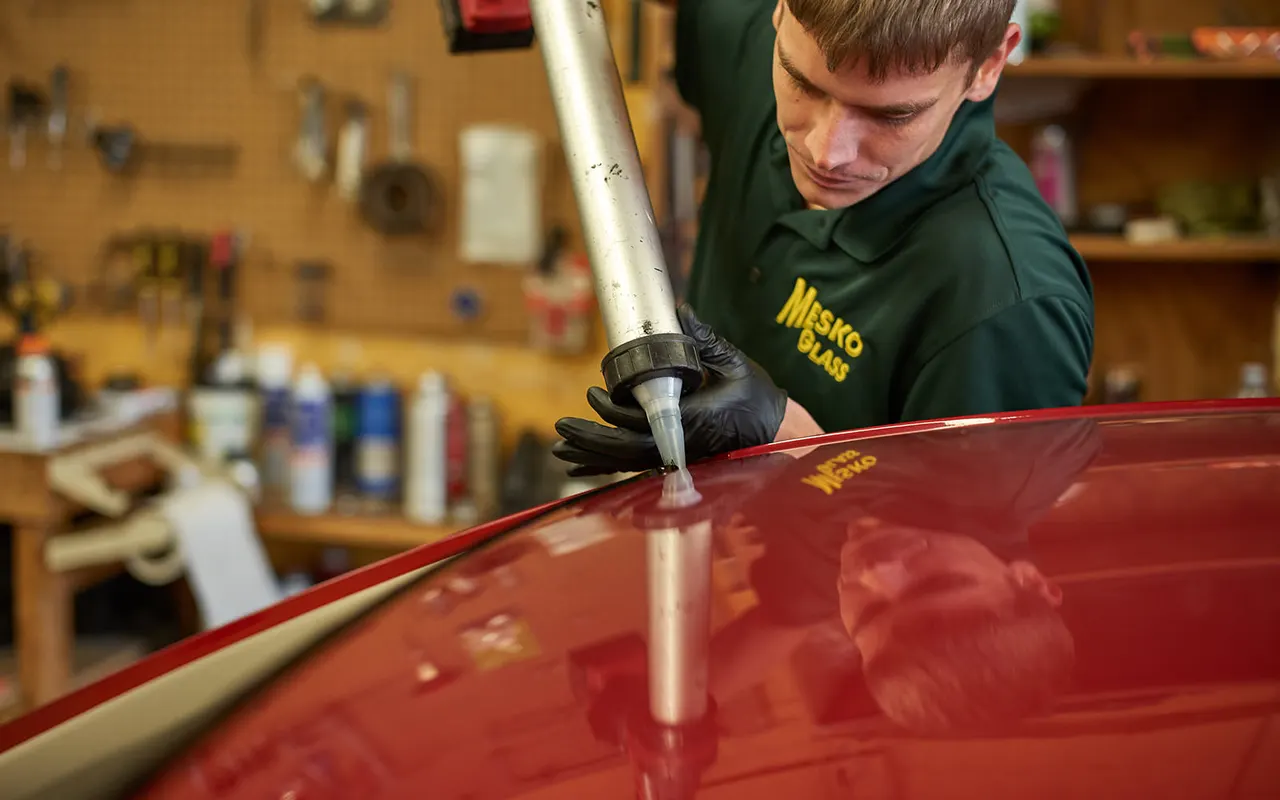 Auto glass work by Mesko Glass.